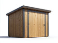 Gartenhäuser aus Holz 260 x 220 x 230 cm - Natur und Anthrazit - Breite Tür mit modernem Pultdach