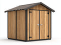 Gartenhäuser Holz 220x180x220 cm - Natur und Anthrazit - mit 2 Türen und Satteldach