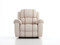 Liegesessel gepolstert 95x90x102 cm - Beige-Braun - Relaxsessel mit breiten Armlehnen für Wohnzimmer