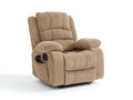 Liegesessel Cordstoff 105x95x100 cm - Beige-Schwarz - gepolstertes Relaxdesign mit Seitentasche